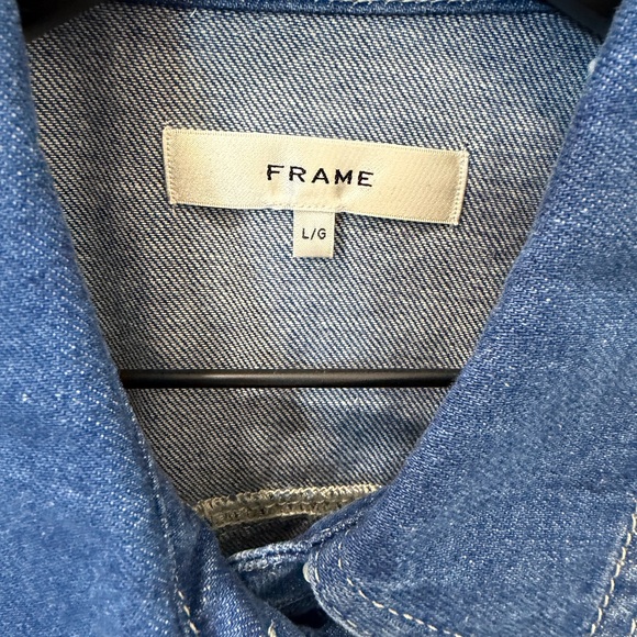 Frame Denim Blue Button-Down Top - Picture 3 of 9